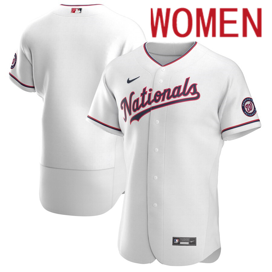 Washington Nationals Women Nike White Alternate Custom 2024 MLB Jersey